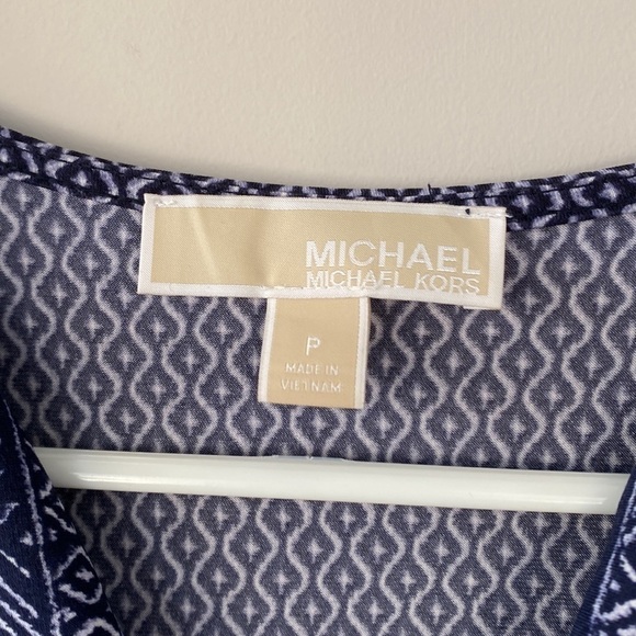 Michael Michael Kors True Blue Flutter Short Sleeve Dress Size P / XS - Picture 4 of 7
